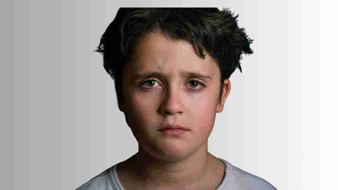A distraught little boy