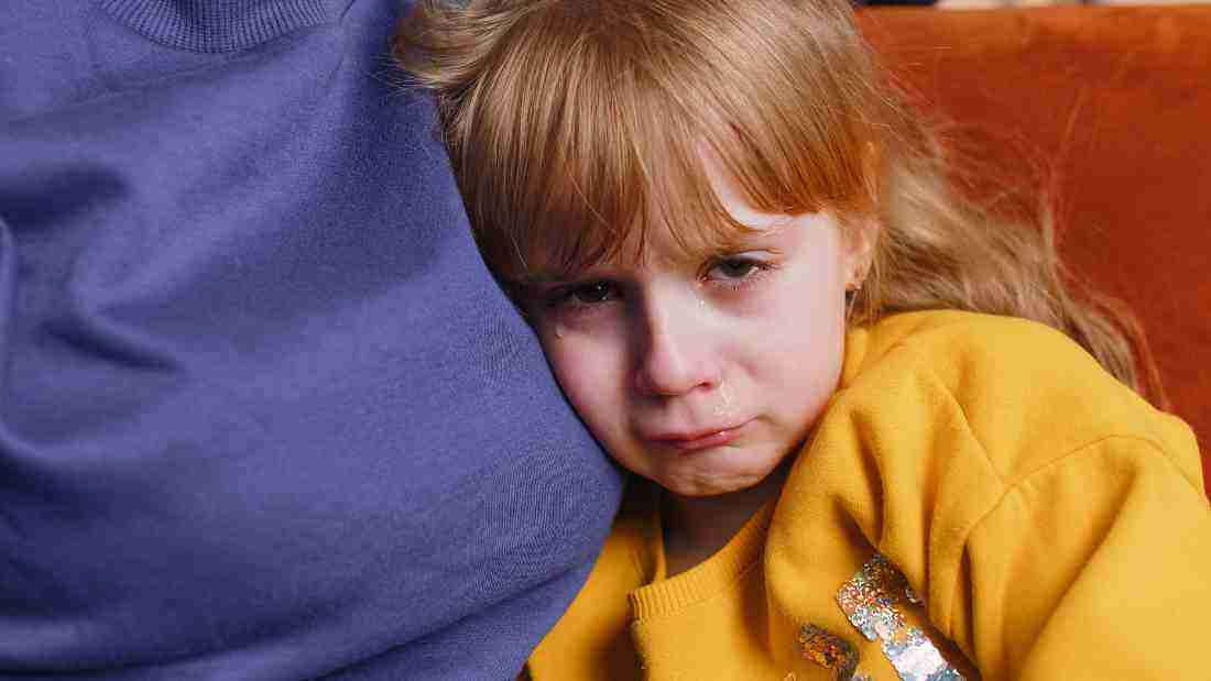 A little girl crying