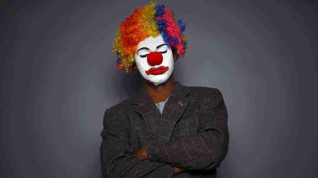 A sad clown