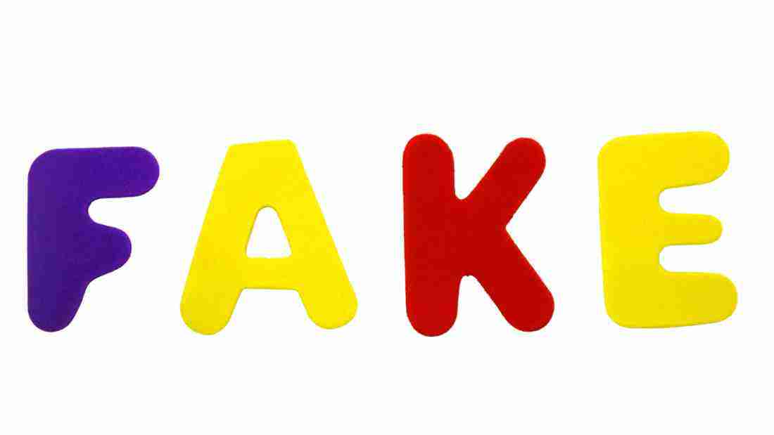 The word FAKE