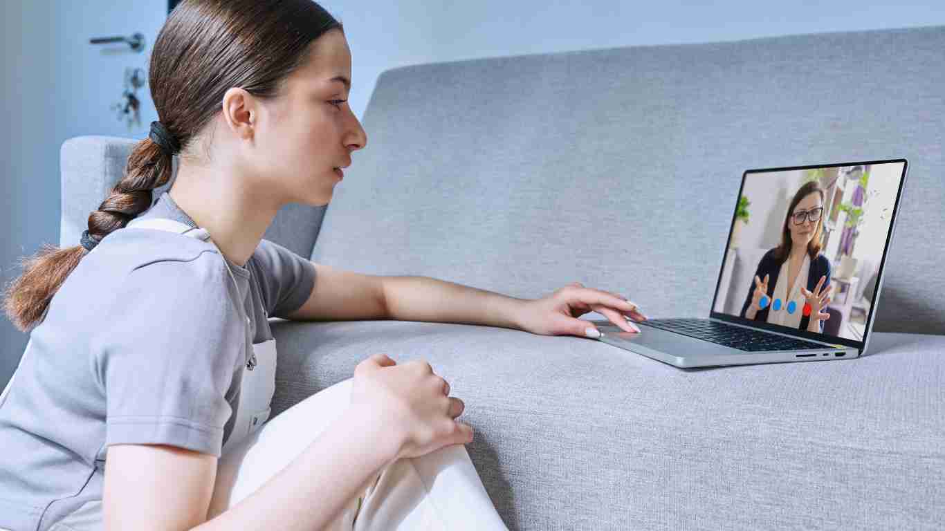 An online therapy session