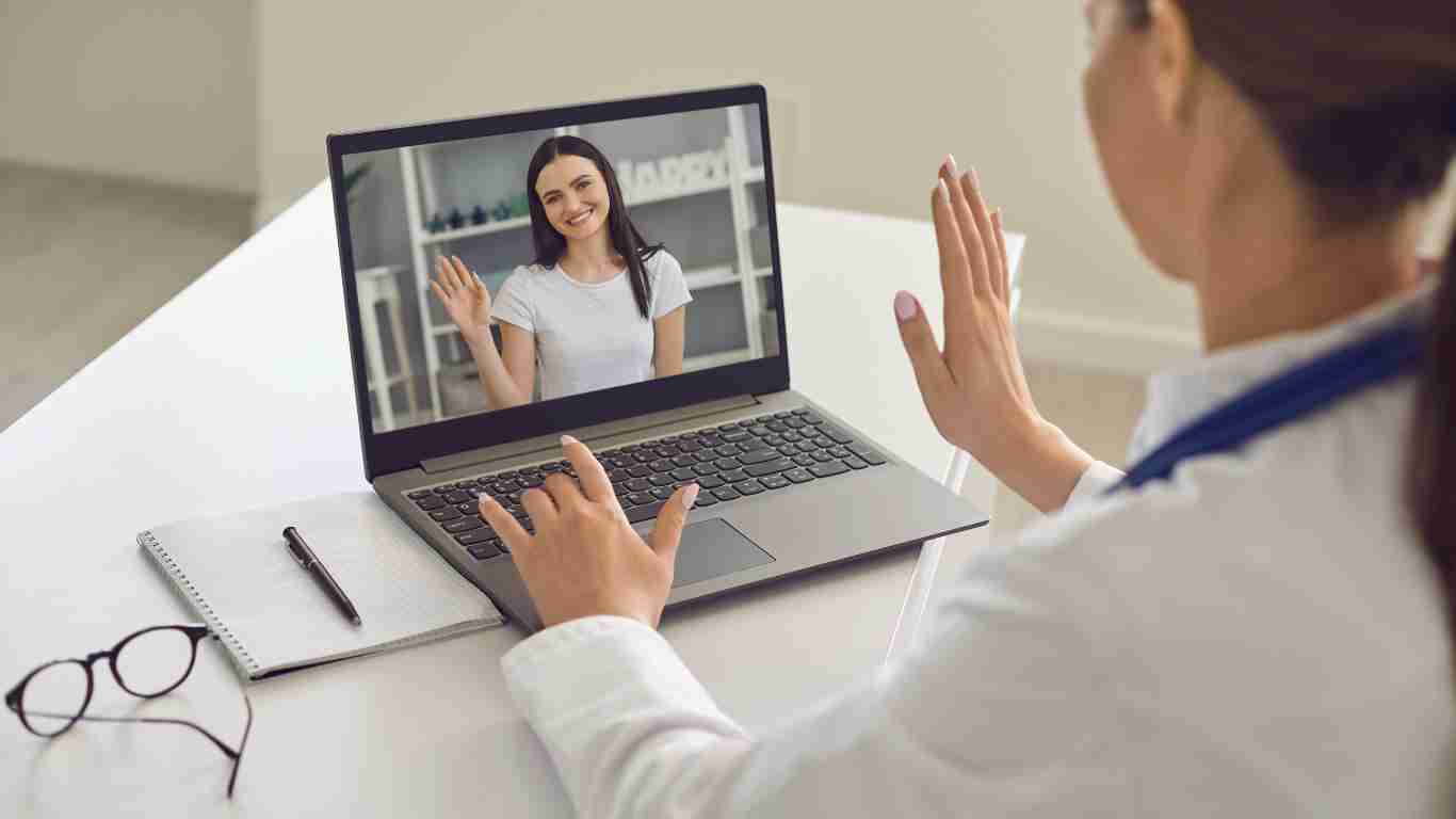 An online therapy session in process