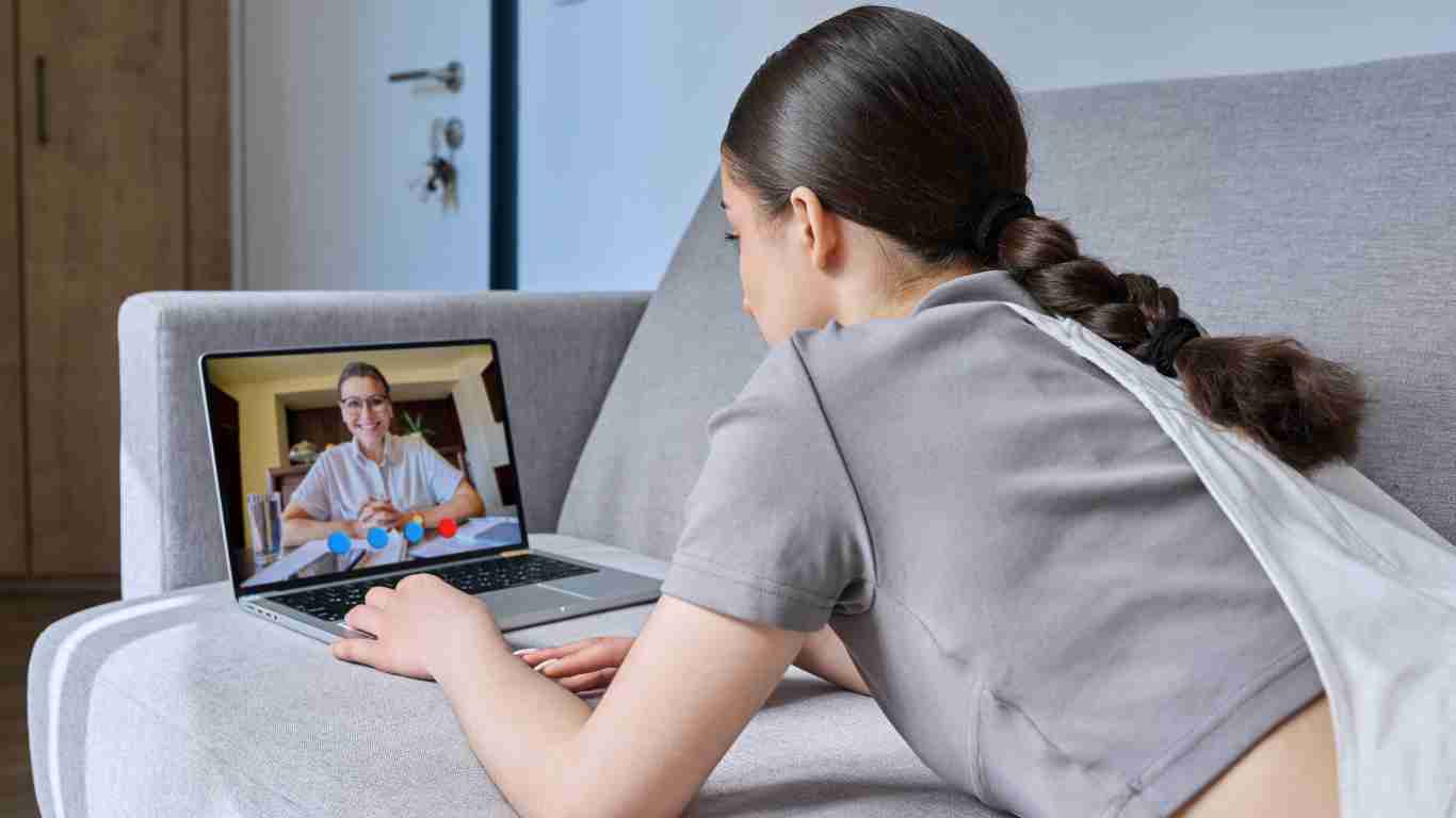 An online therapy session