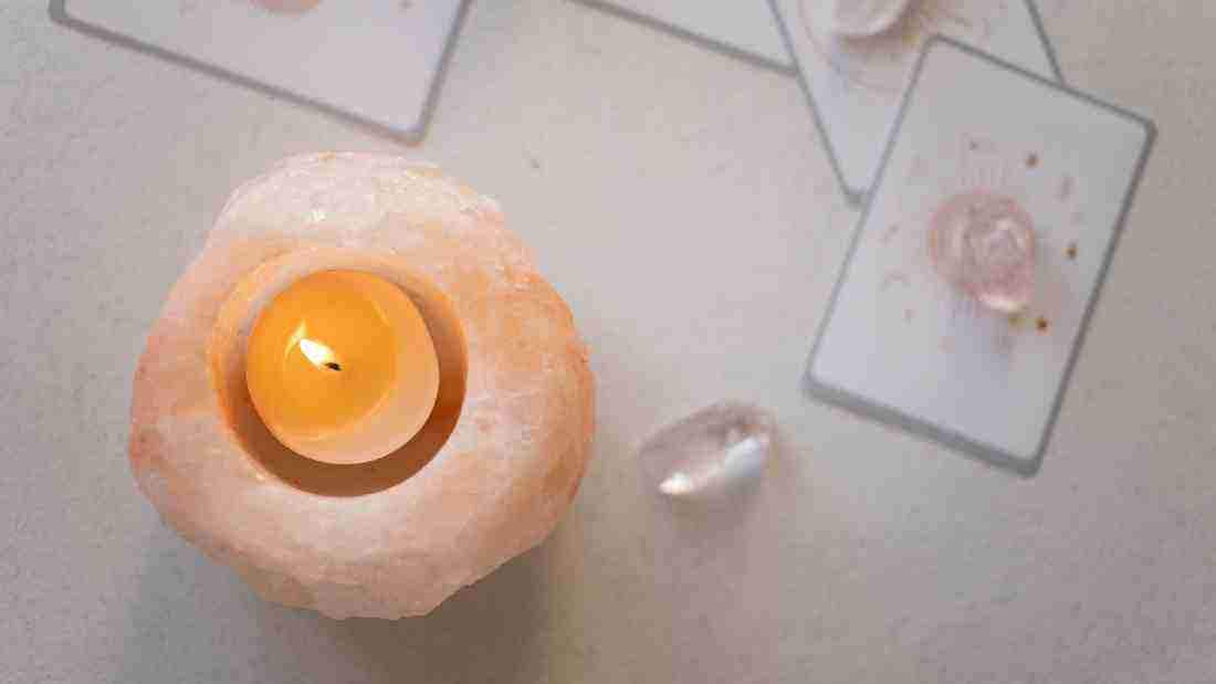Healing - soothing candles and crystals