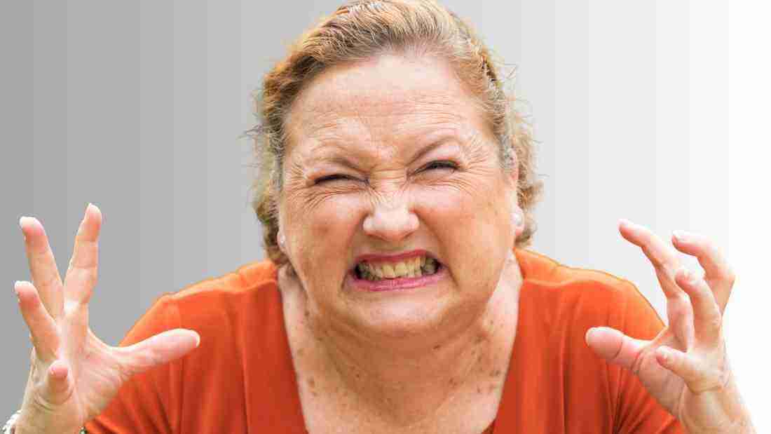 A very frustrated and angry woman