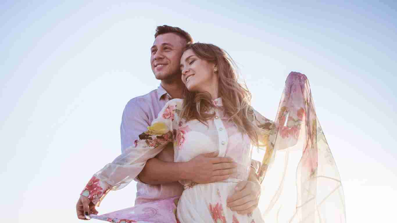A young couple in love