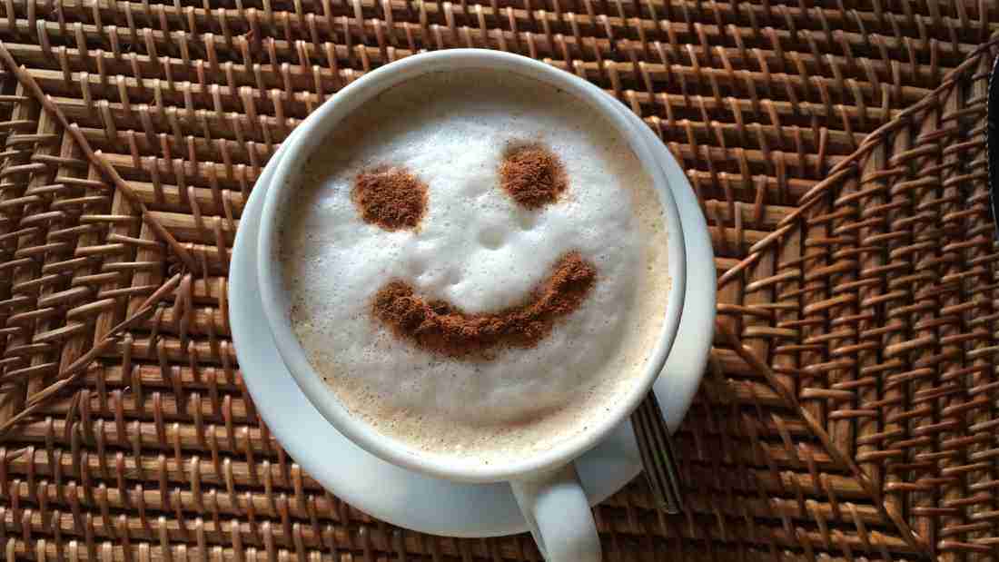 A happy cup of coffee