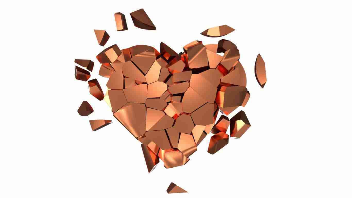 A heart smashed in a million pieces