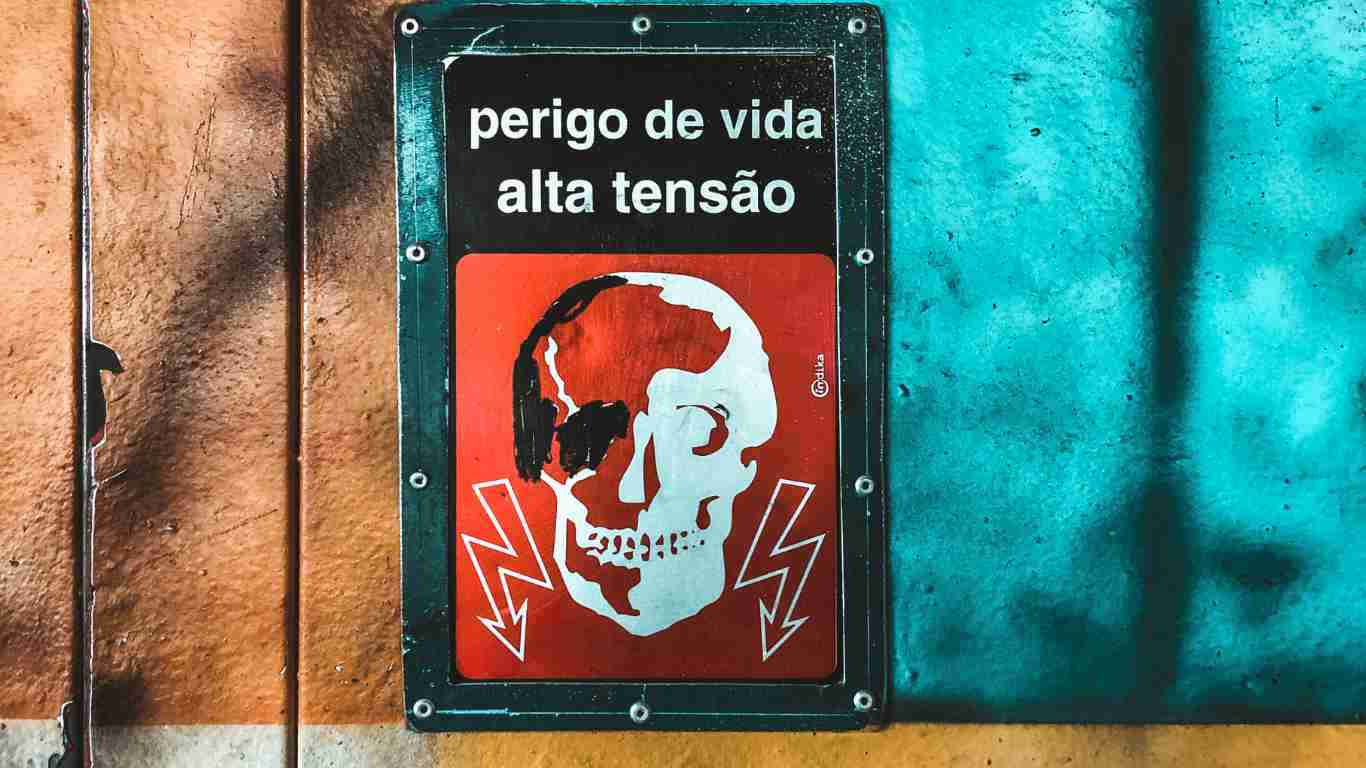 A sign warning of danger