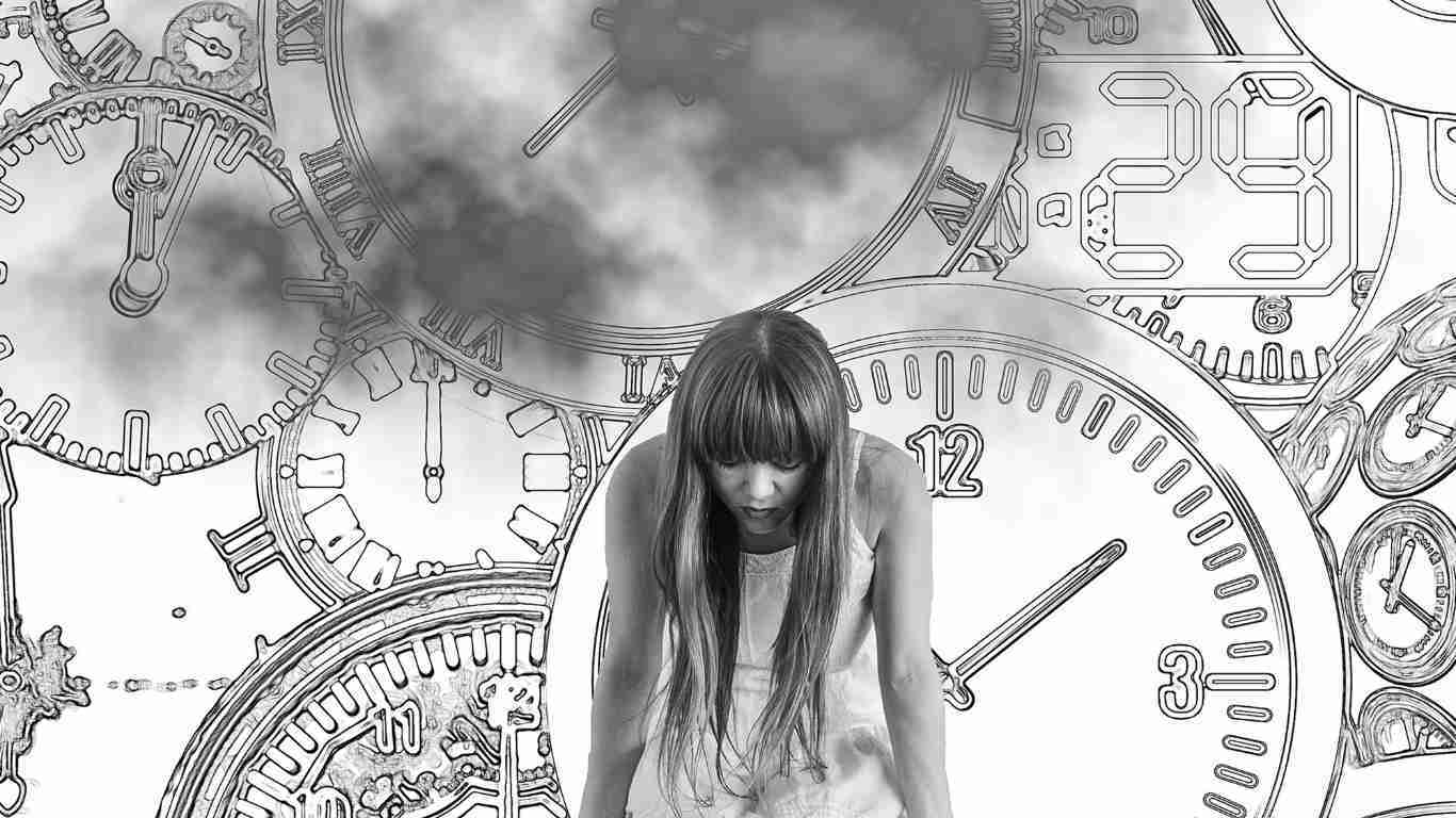 A woman caught in an endless cycle of anxiety and worry