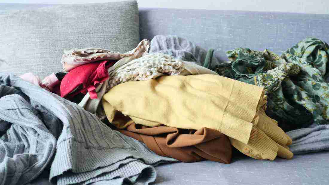 An untidy pile of clothes