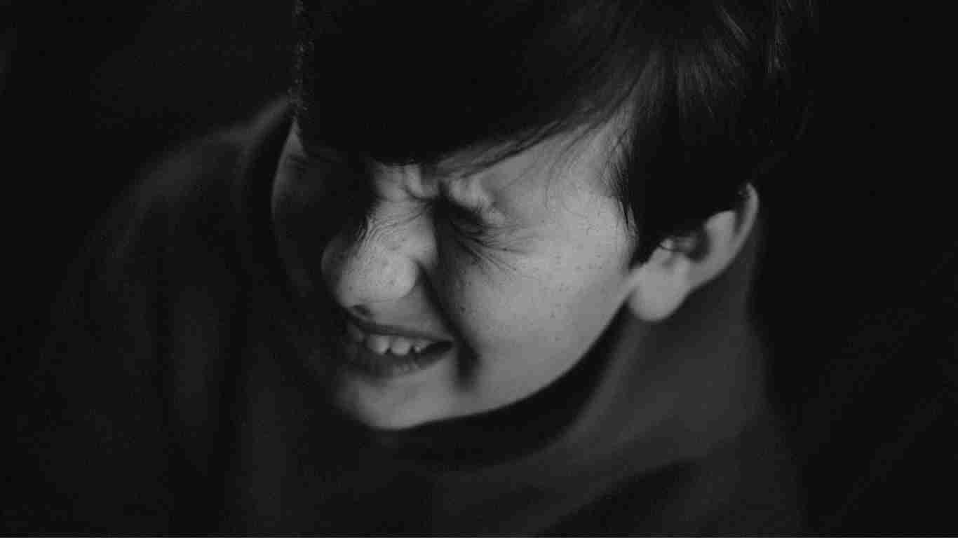 A terrified little boy