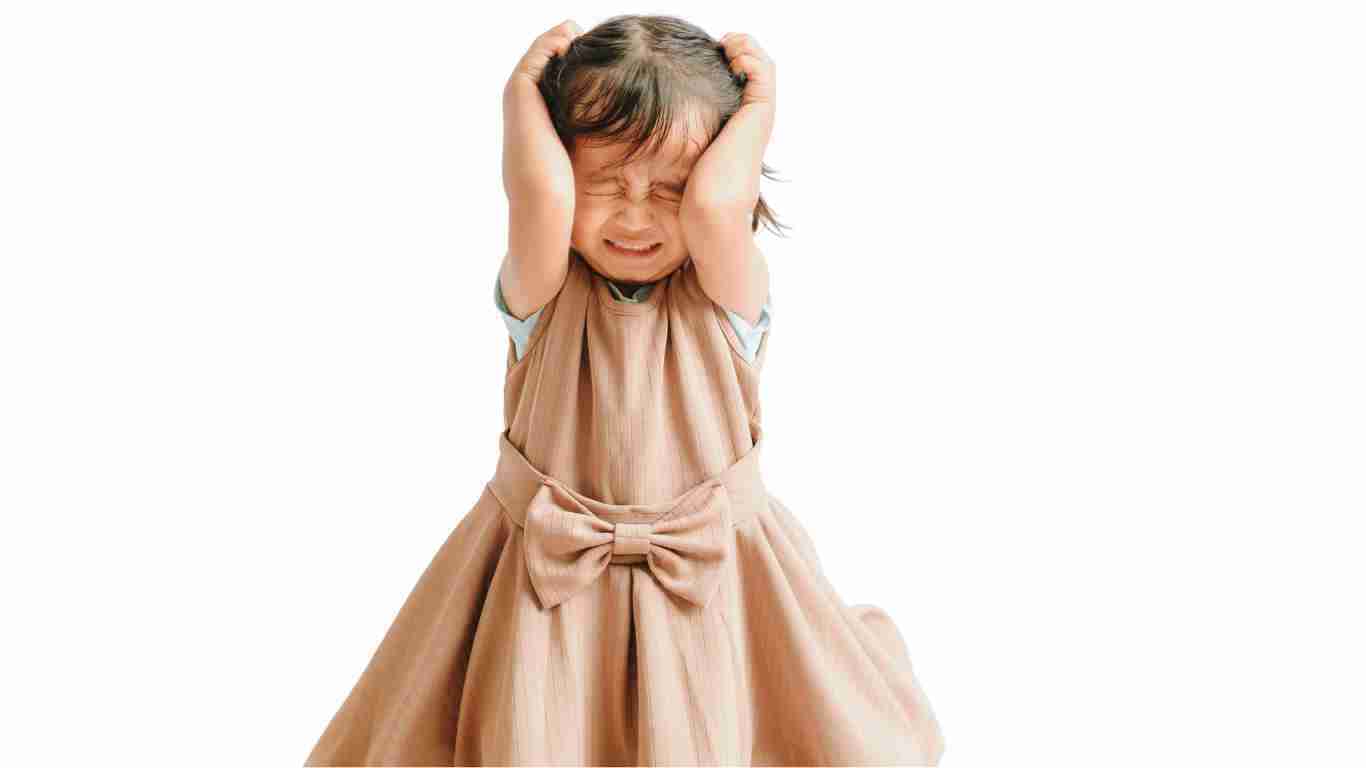 A scared little girl