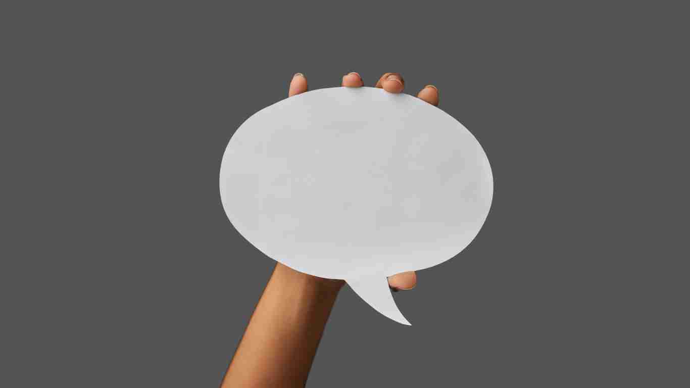 An empty speech bubble