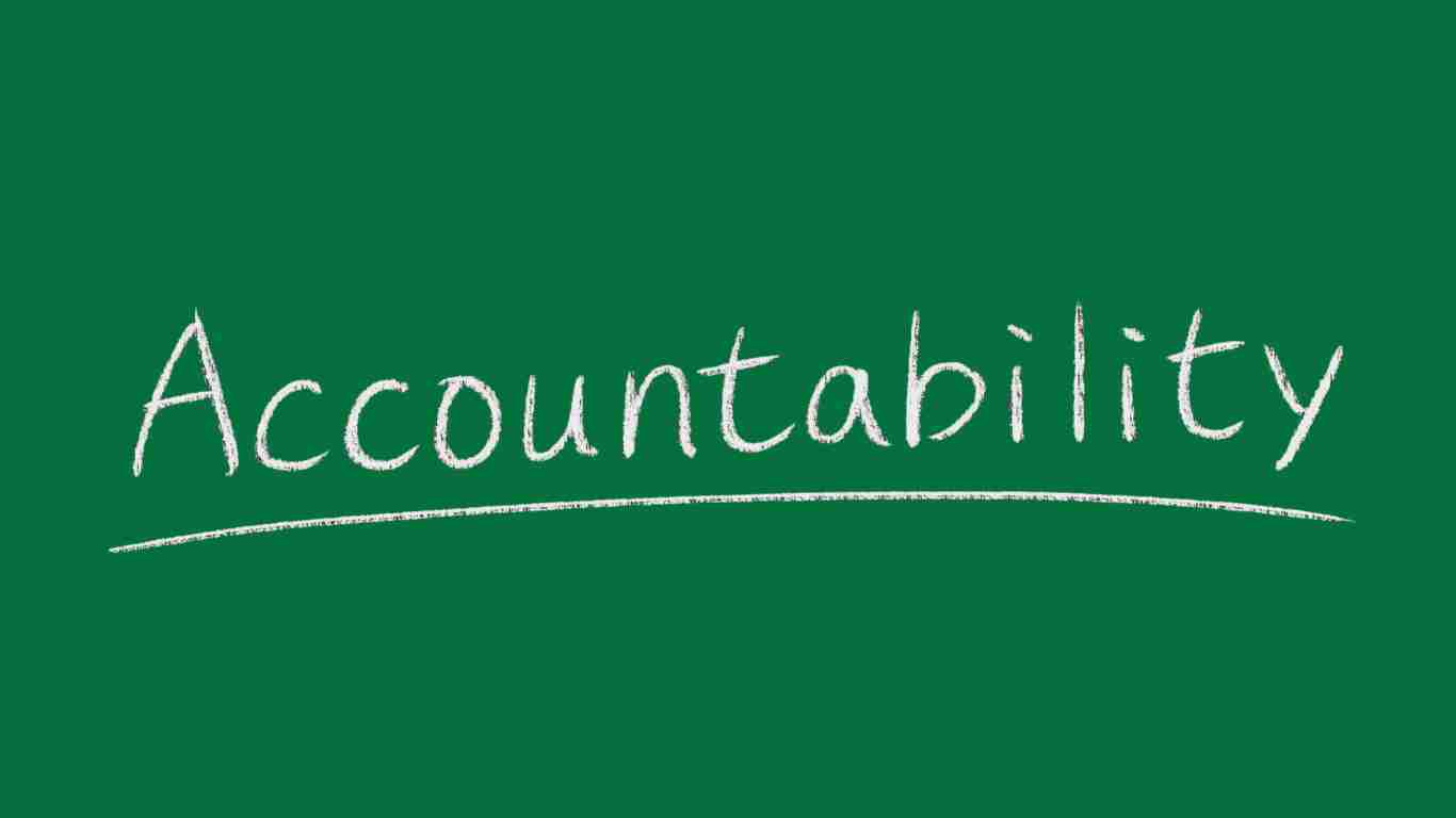 The word ACCOUNTABILITY written on a blackboard
