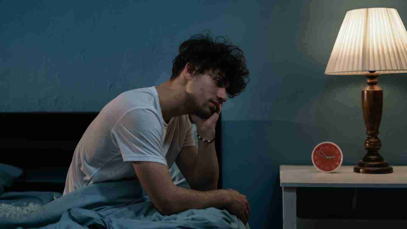 A man who is the victim of depression