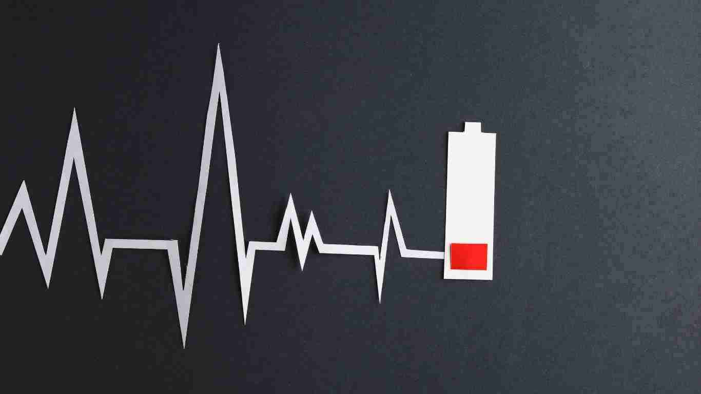 A battery that needs to be recharged