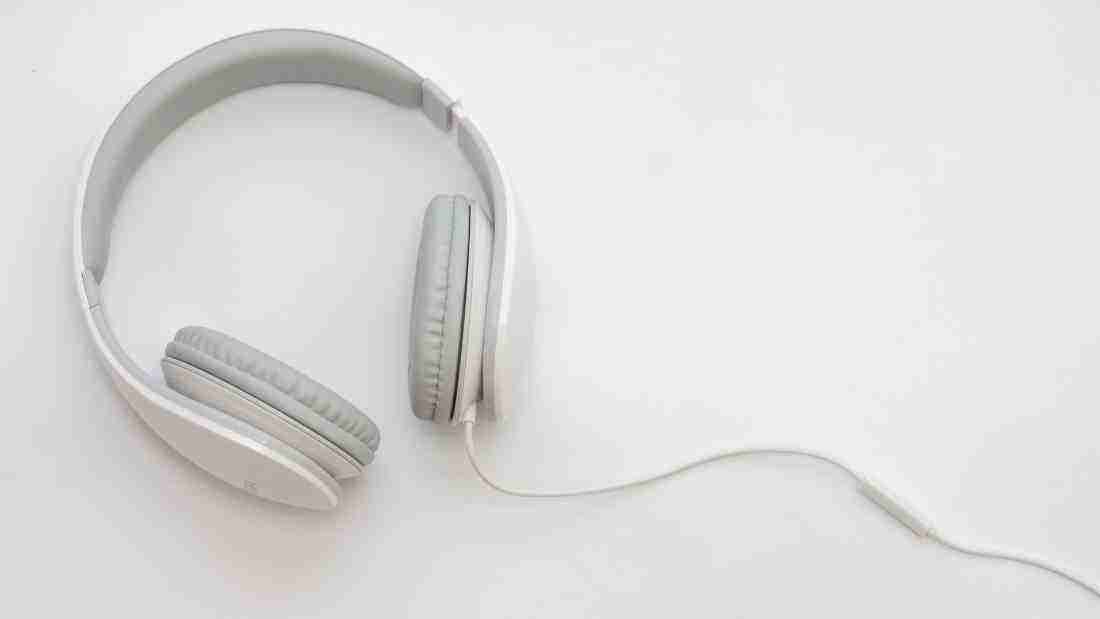 A set of white headphones
