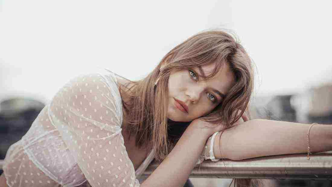 A sad young woman