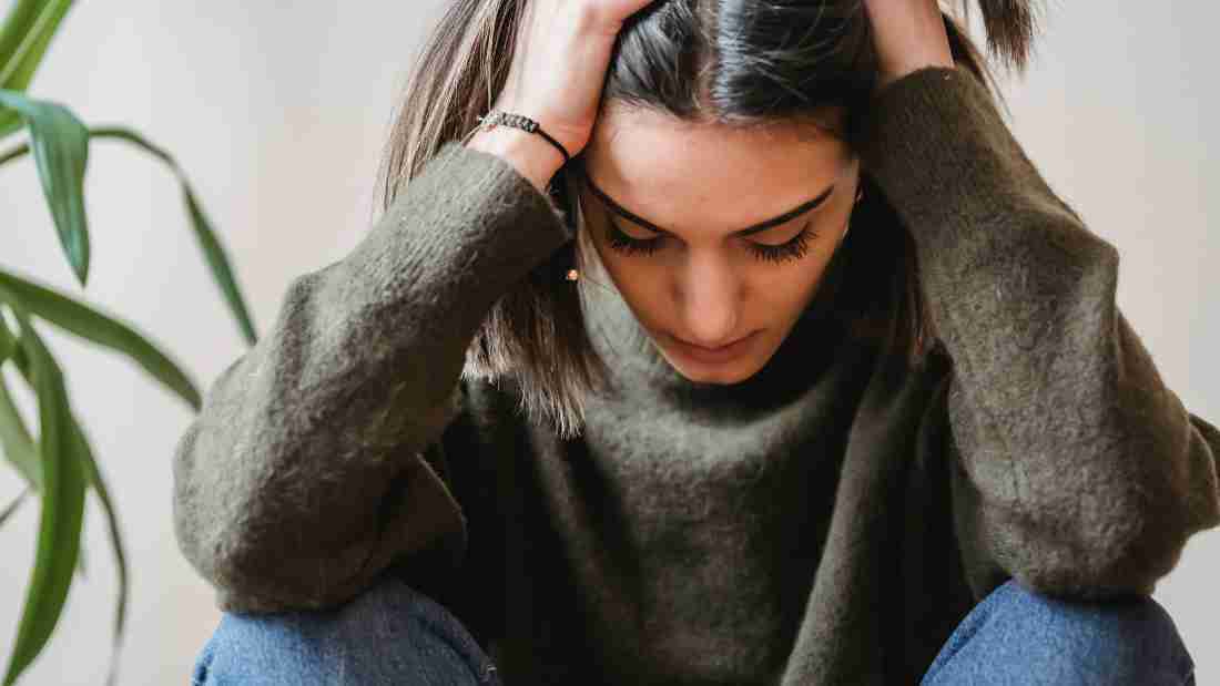 A very stressed woman