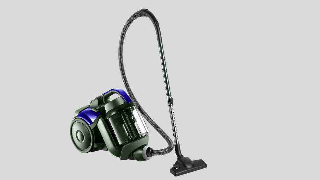 A blue vacuum cleaner