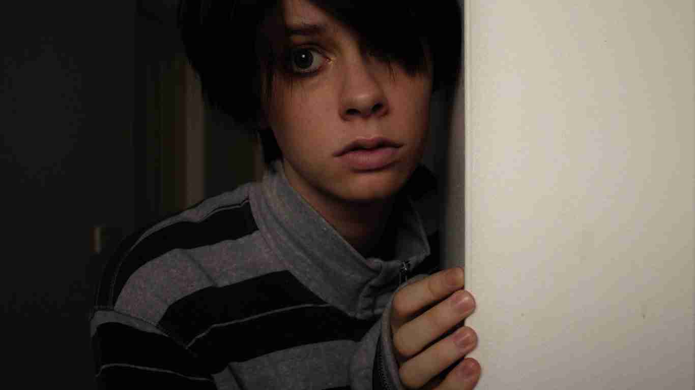 A terrified young woman