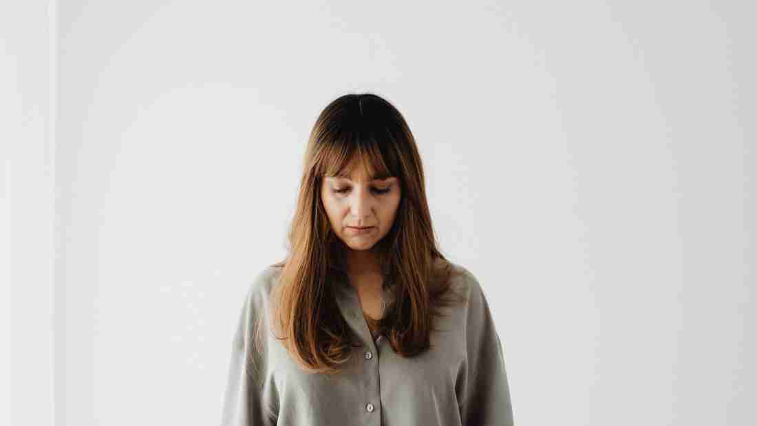 A woman in the grips of depression