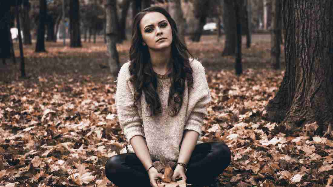 A very sad young woman