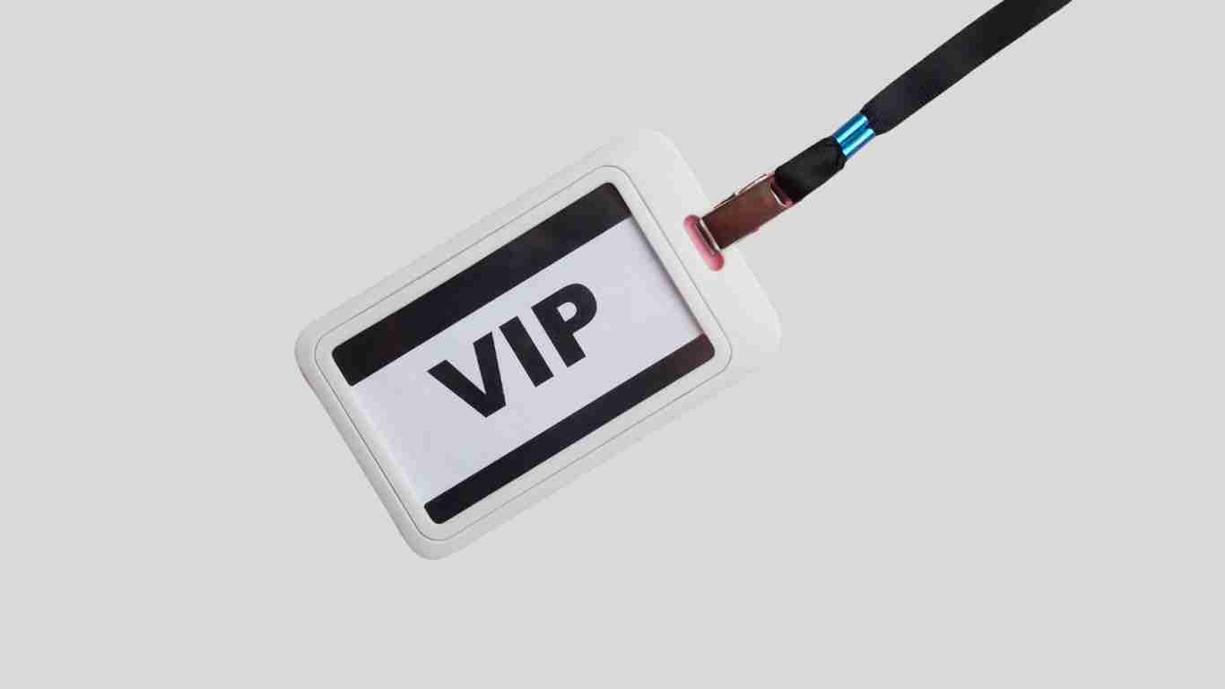 A VIP tag - Very Important Person