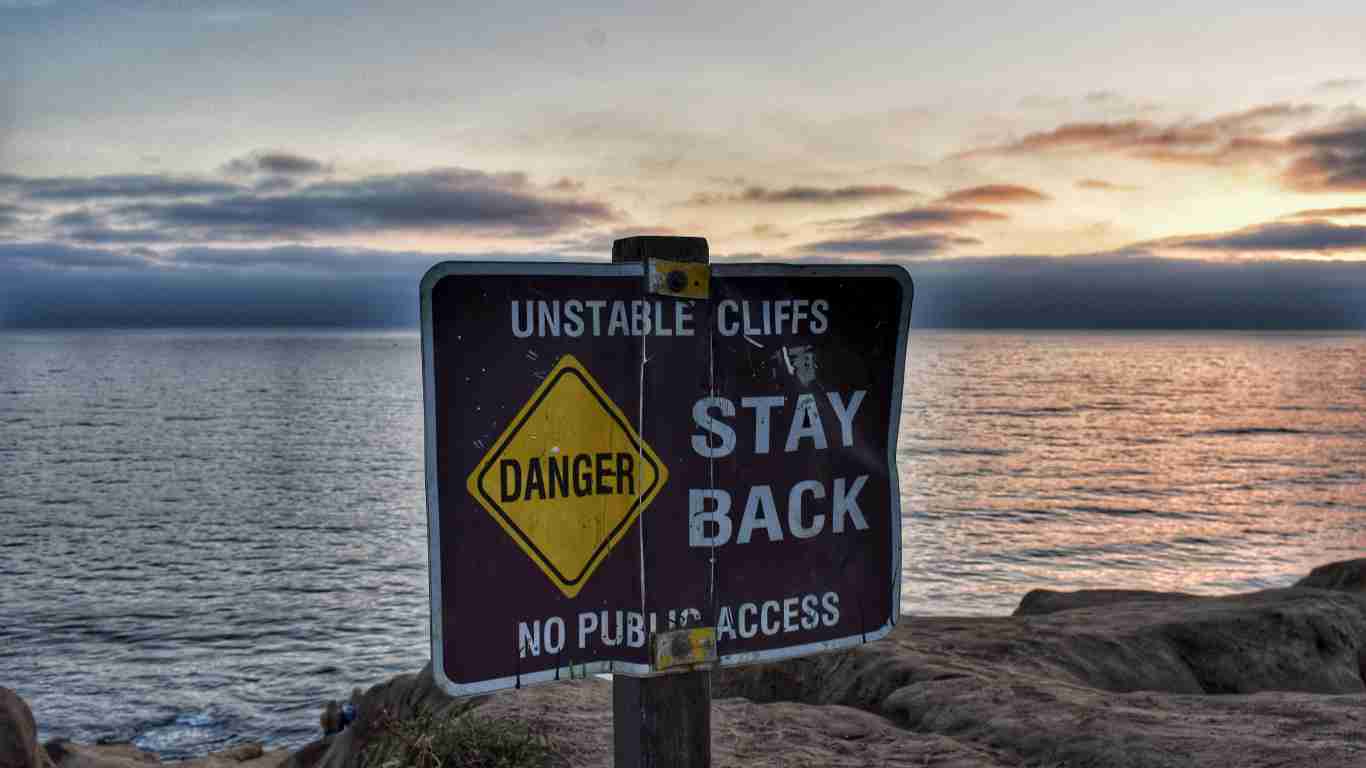 A sign that says DANGER - STAY BACK