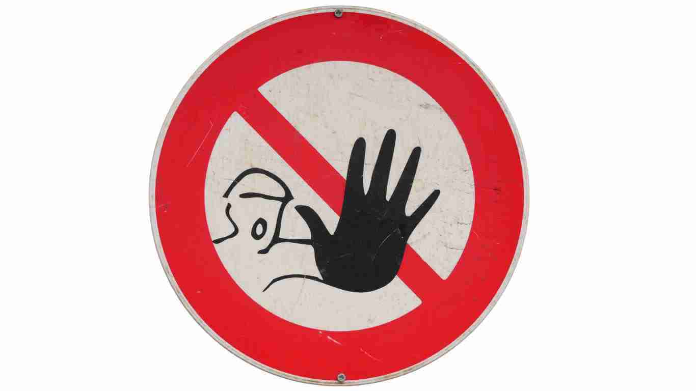 No go area - danger sign