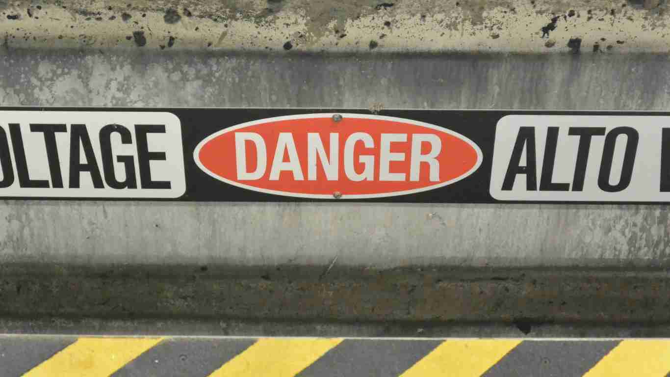 A DANGER sign