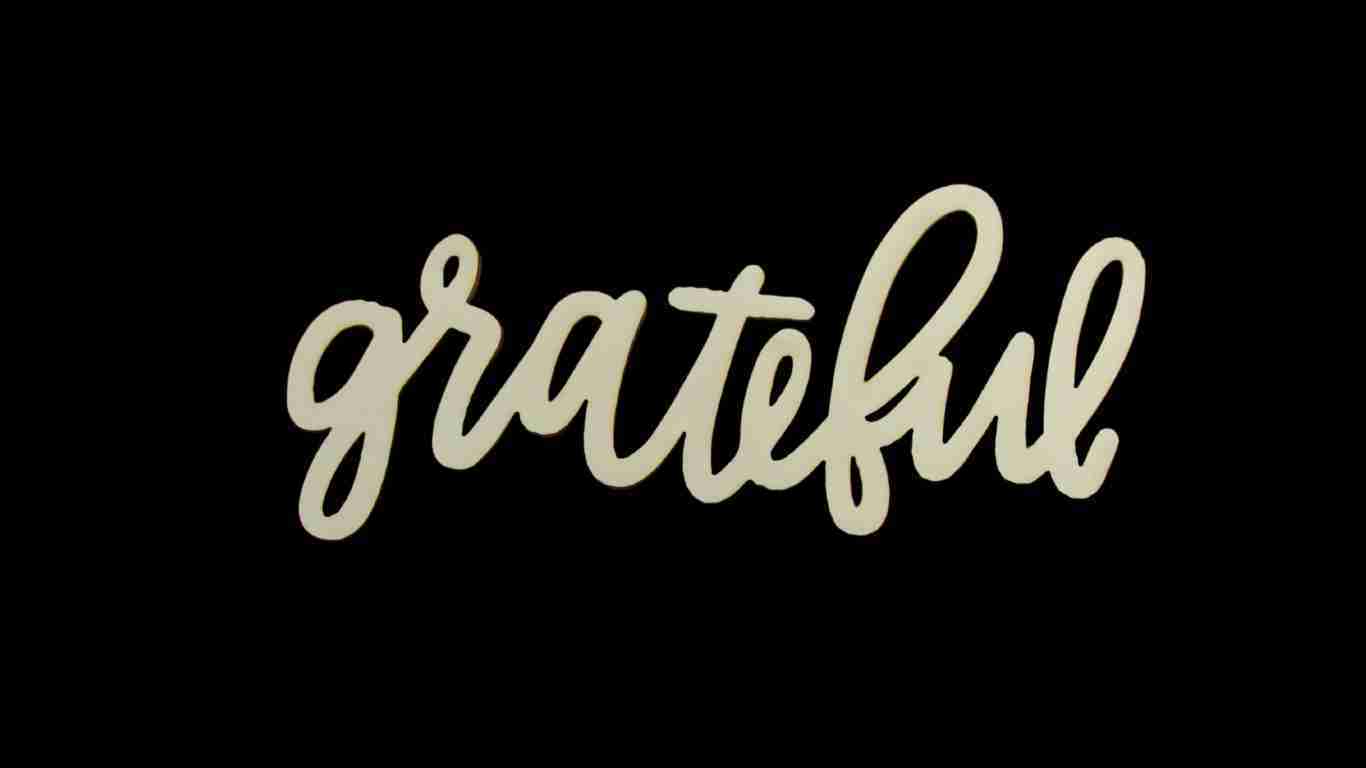 The word GRATEFUL