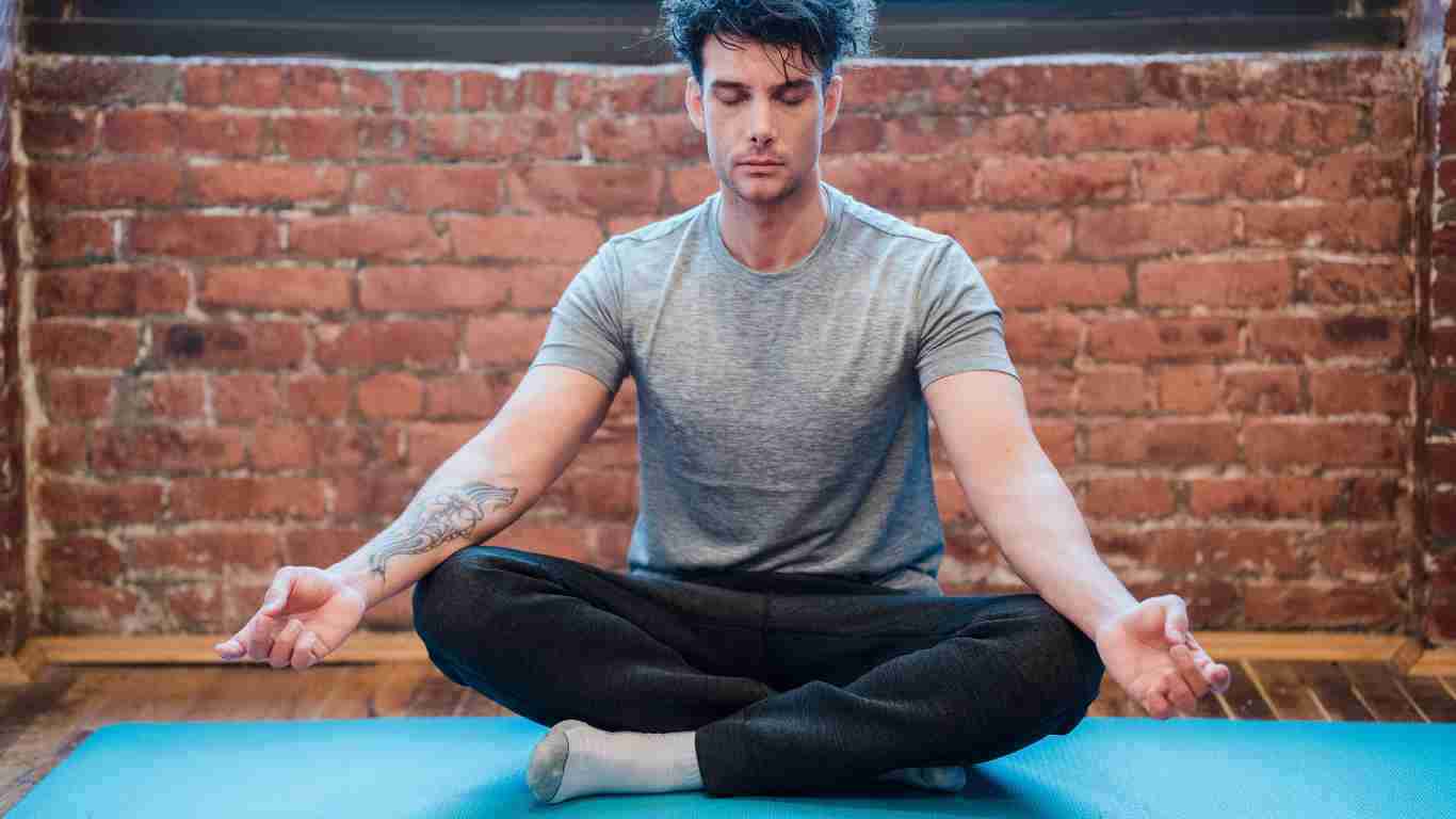 A man meditating