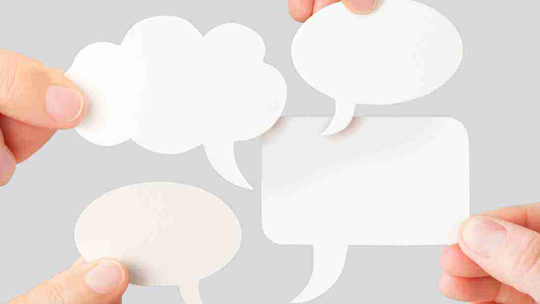 Several speech bubbles