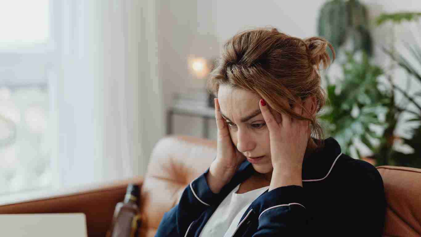 A very stressed woman