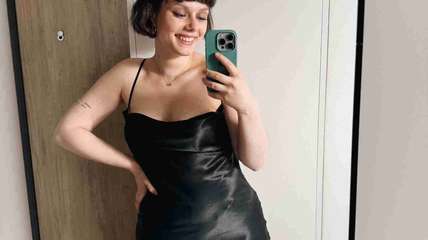 A woman posing for a selfie