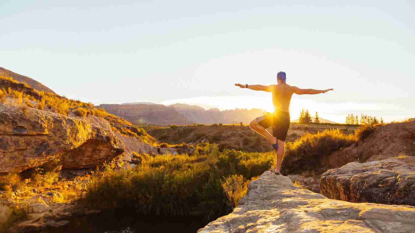 A woman enjoying the sunrise