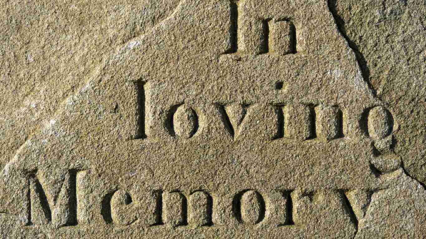 In loving memory - a gravestone
