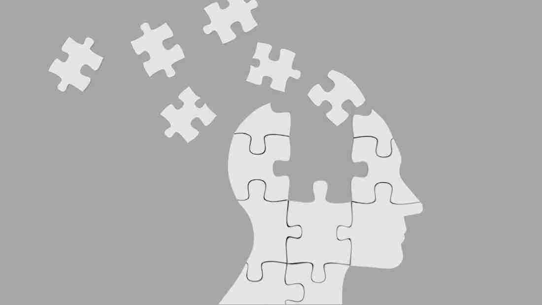 A jigsaw puzzle of the human brain, missing some pieces