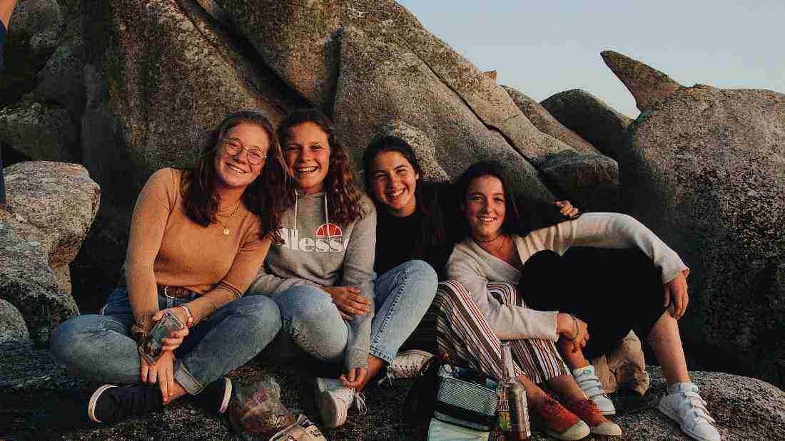 A close knit group of friends