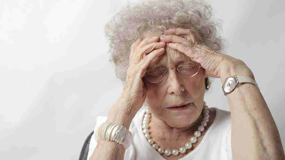 A sad old lady