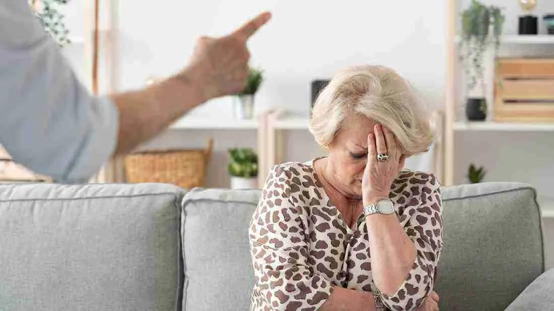 Shouting at an old lady