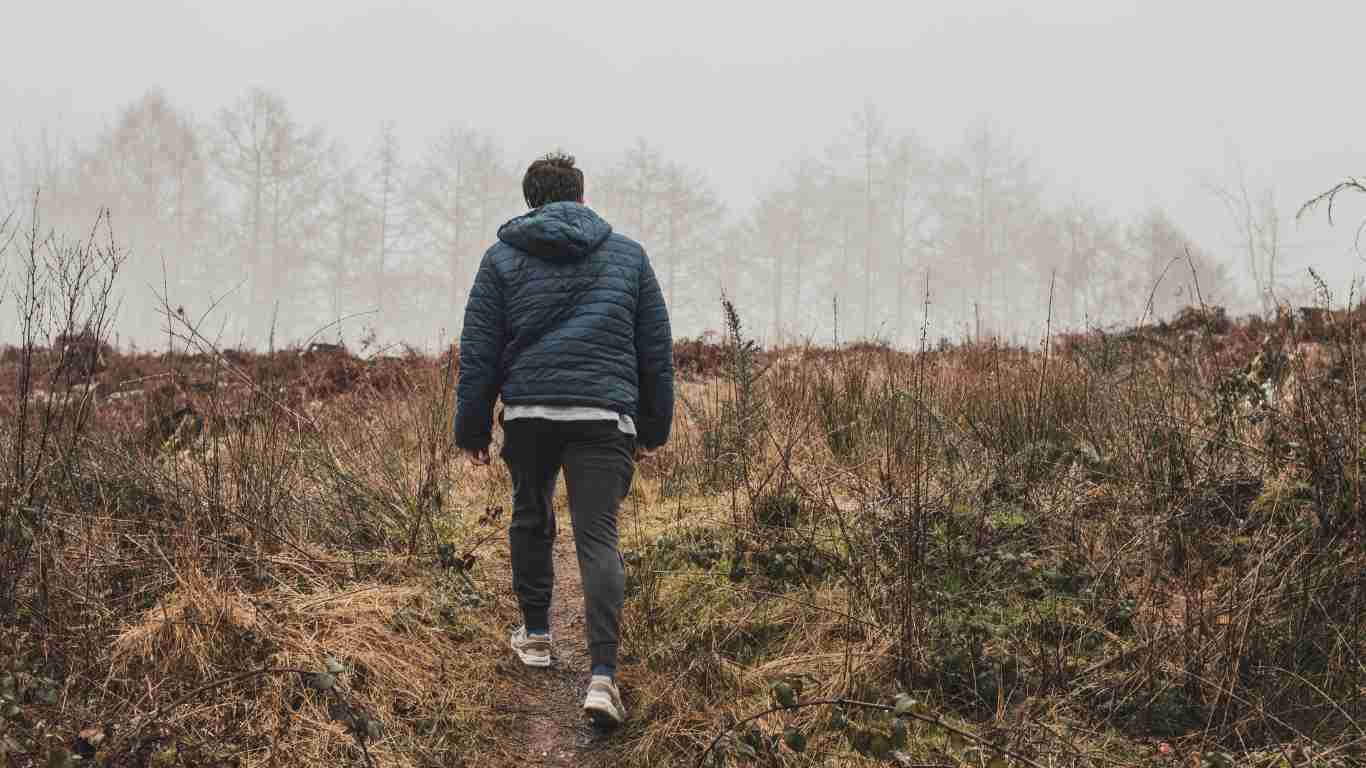 A man walking away from the abuse and the drama