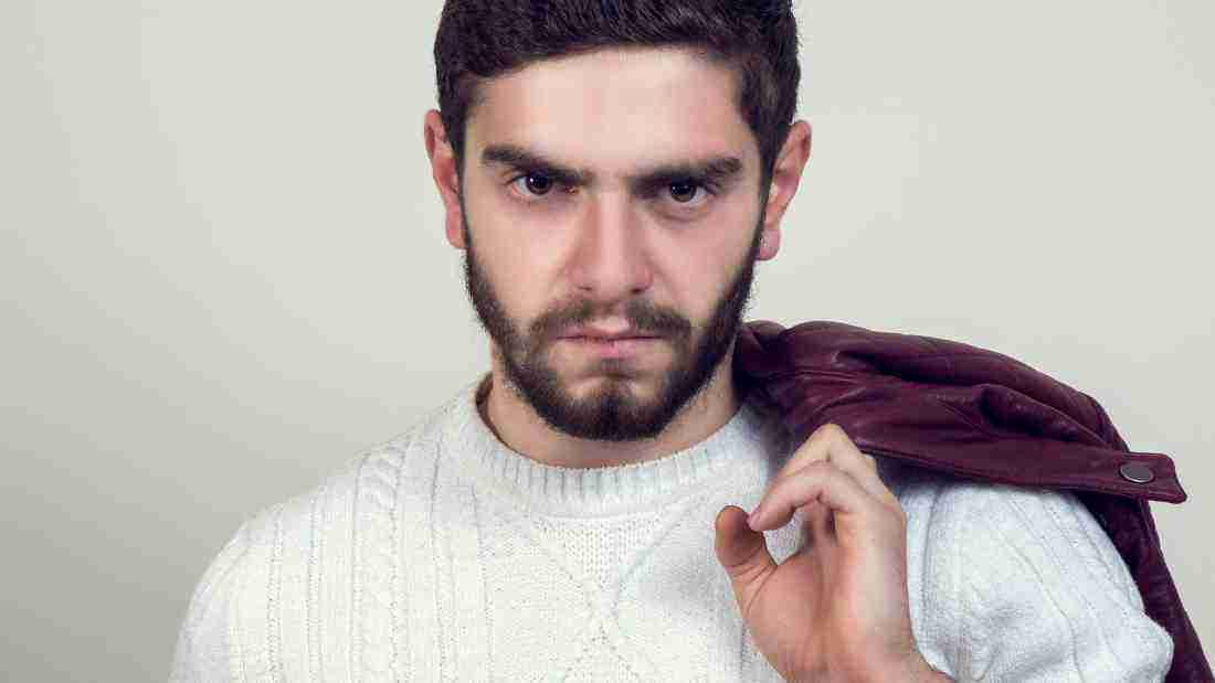 A man glaring at the camera