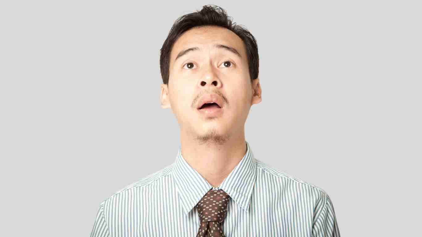 A man who appears to be totally confused