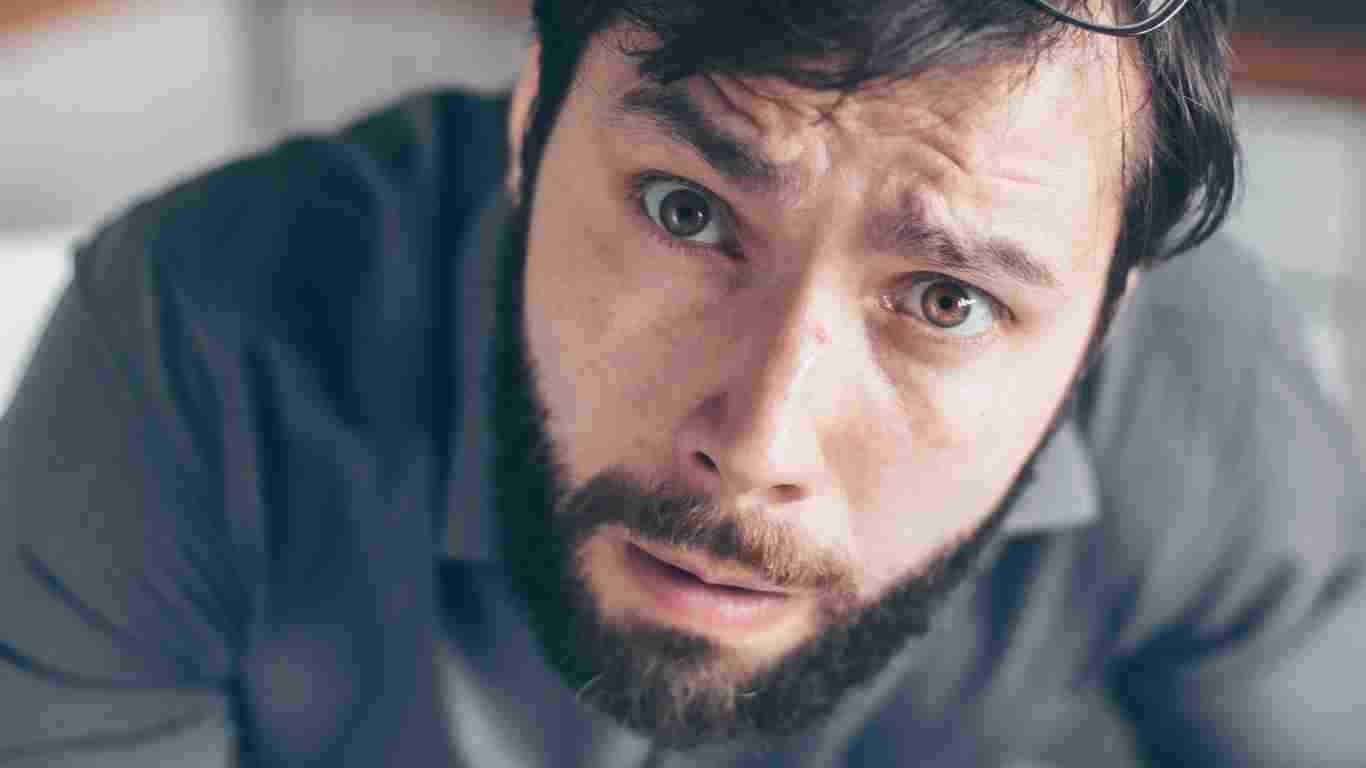 A man who looks totally confused and lost