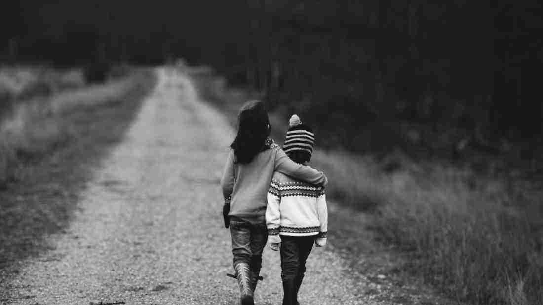 Children walking away