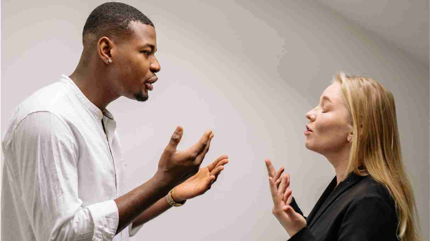 Co-workers arguing