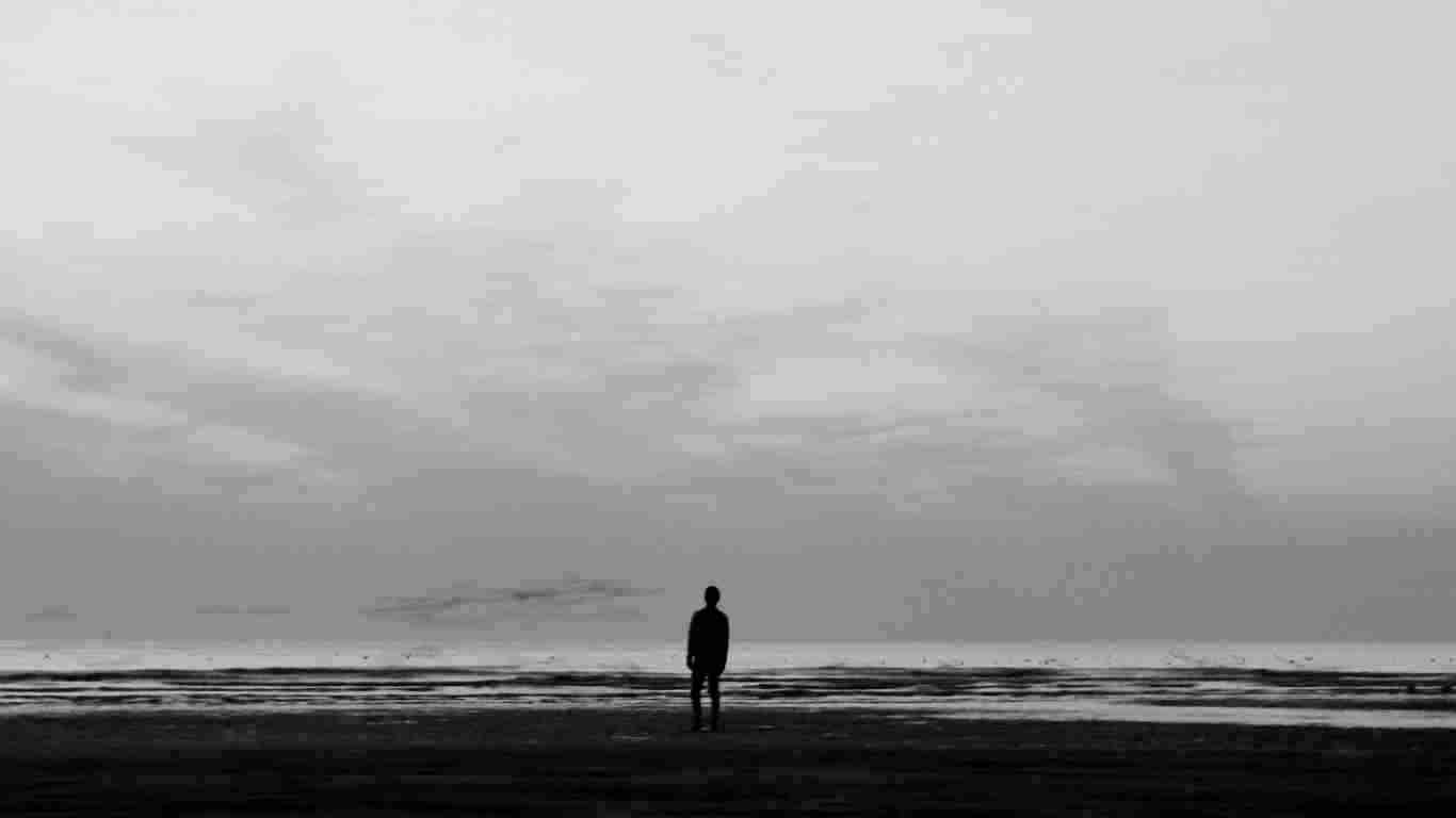 A man who is totally isolated and alone